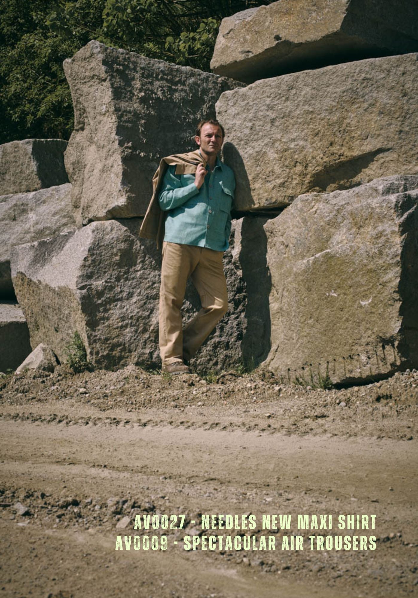 NEEDLES – NEW MAXI SHIRT - Blu Sky Linen