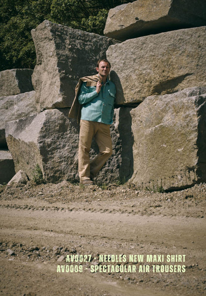 NEEDLES – NEW MAXI SHIRT - Blu Sky Linen
