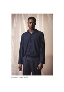 SUNLINE - HAWAII SHIRT - Stretch Square Cotton Navy