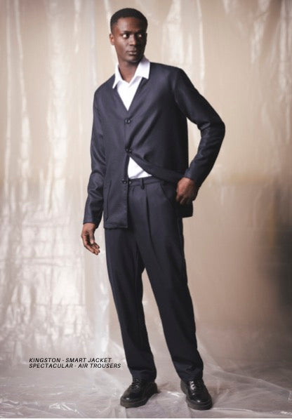 KINGSTONE - SMART JACKET - Navy Merino Wool
