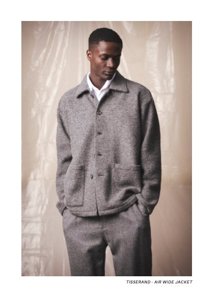 TISSERAND - AIR WIDE JACKET - Soft Wool Light Grey