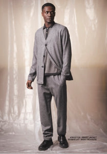 KINGSTONE - SMART JACKET - Harringbone Grey Wool