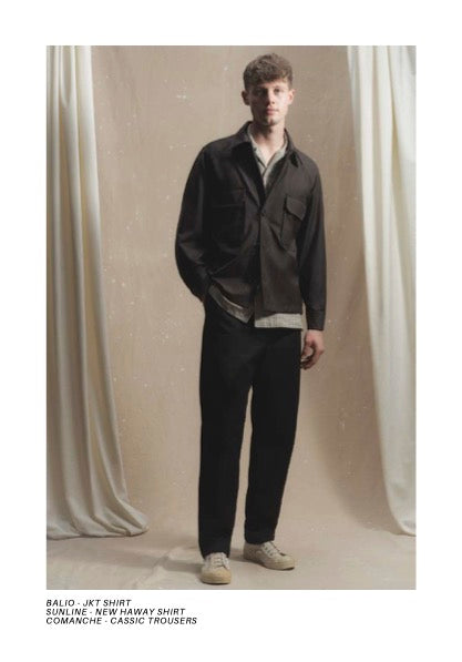 COMANCHE - CLASSIC TROUSERS - Massawa Cotton Black