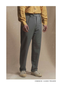 COMANCHE - CLASSIC TROUSERS - Seersucker Grey