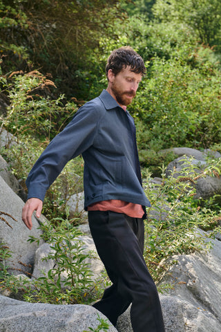 PILOT FROM BALIO - JACKET SHIRT - Cotton Seersucker Sugar