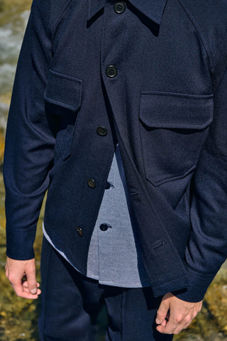 BALIO - JACKET SHIRT - Special Cotton Navy