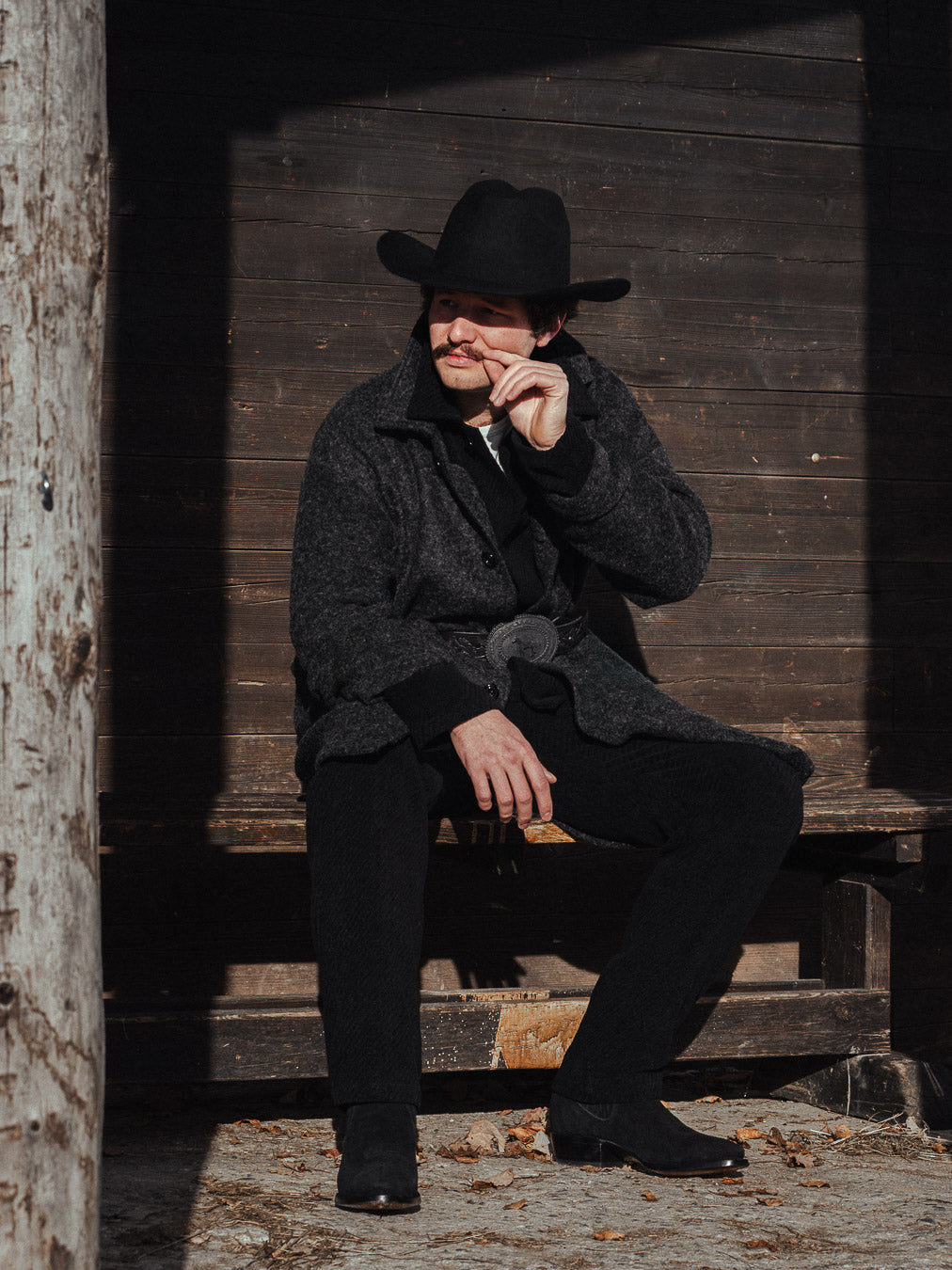 WAYNE RIBOT - NEW AIR WIDE COAT - Boiled H.Wool Dark Grey