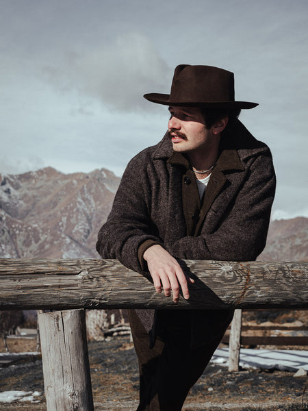 BROTHER OF BALIO - JACKET SHIRT - Boiled H.Wool Brown
