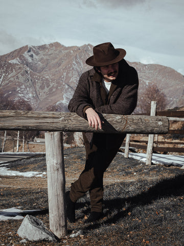 BROTHER OF BALIO - JACKET SHIRT - Boiled H.Wool Brown