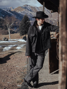 BALIO - JACKET SHIRT - Boiled H.Wool Dark Grey