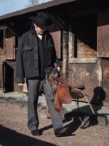 BALIO - JACKET SHIRT - Boiled H.Wool Dark Grey