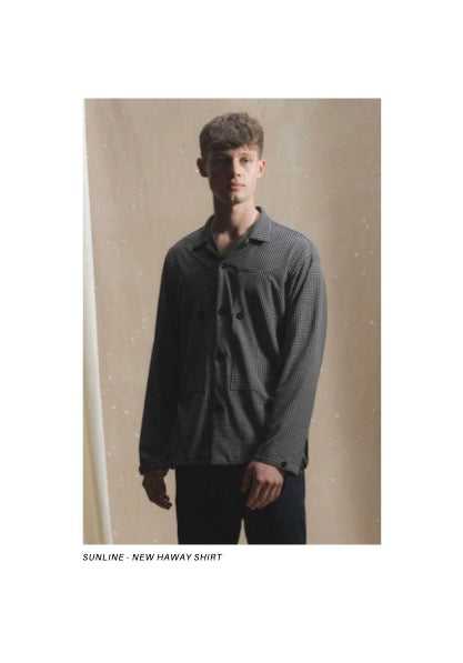 SUNLINE - HAWAII SHIRT - Stretch Square Cotton Navy