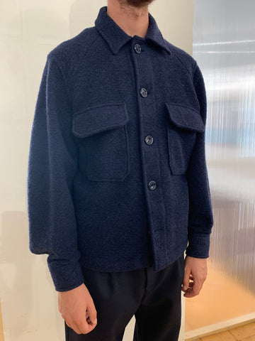 BALIO - JACKET SHIRT - Boiled H.Wool Navy