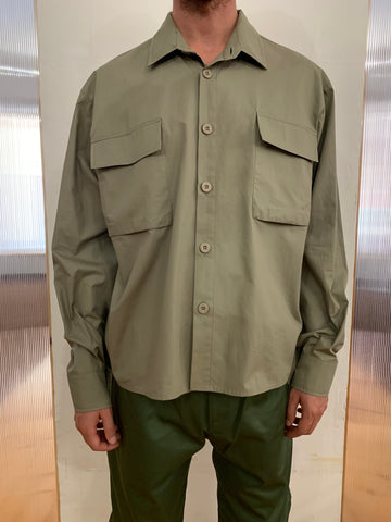 NEEDLES – NEW MAXI SHIRT - Popeline Olive