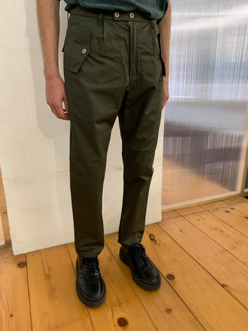 TYSON BY COMANCHE - CLASSIC TROUSERS - Drill Green Forest