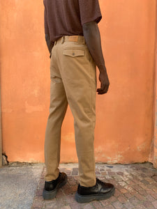COMANCHE - CLASSIC TROUSERS - Twill Cotton Moustard