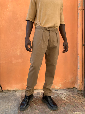 COMANCHE - CLASSIC TROUSERS - Twill Cotton Kaki