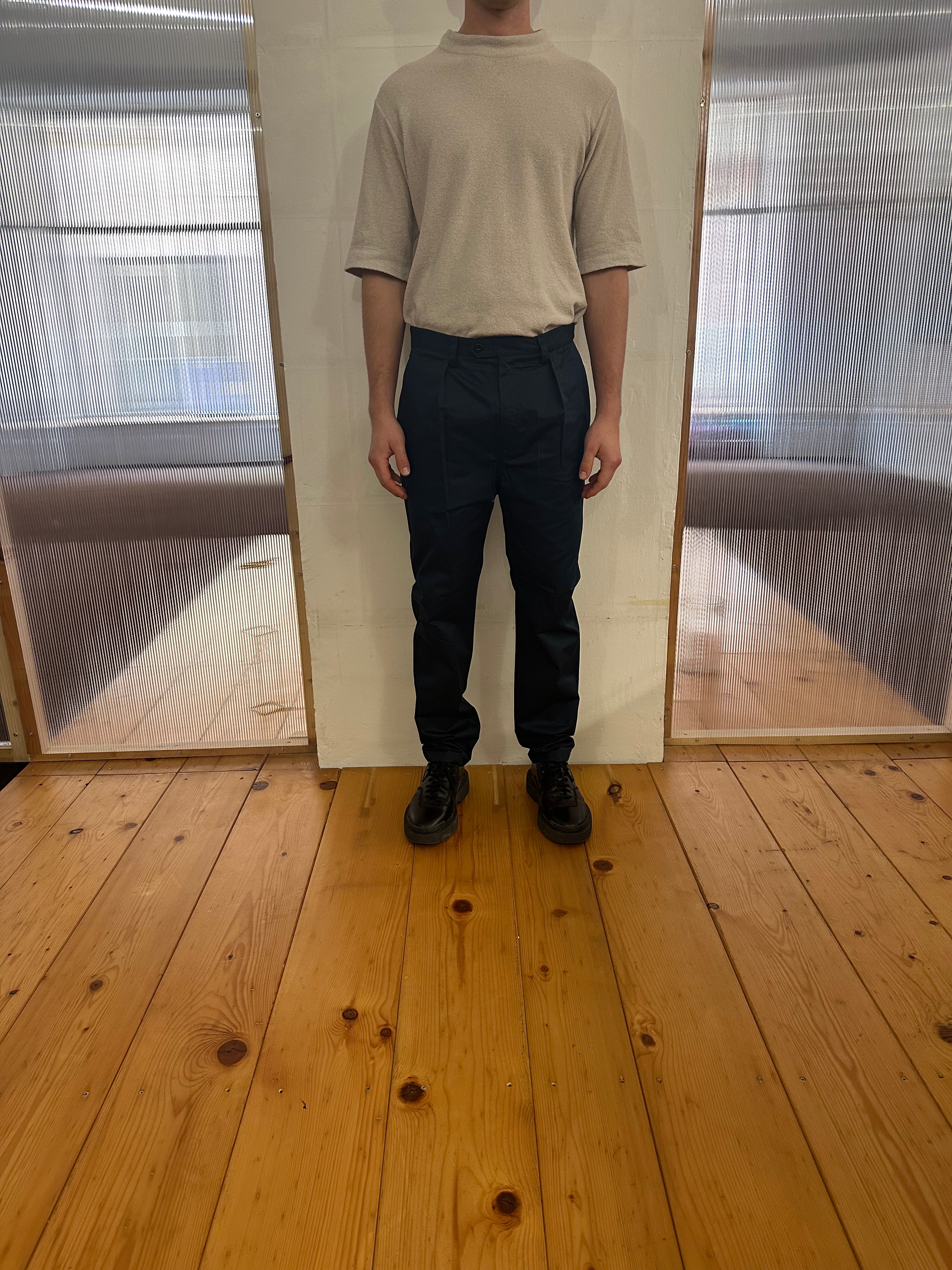 COMANCHE - CLASSIC TROUSERS - Drill Cotton Navy Petrol