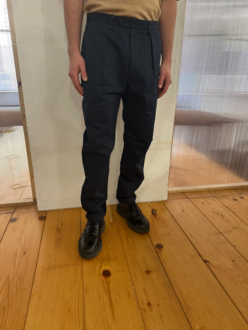 COMANCHE - CLASSIC TROUSERS - Warm Twill Cotton Navy