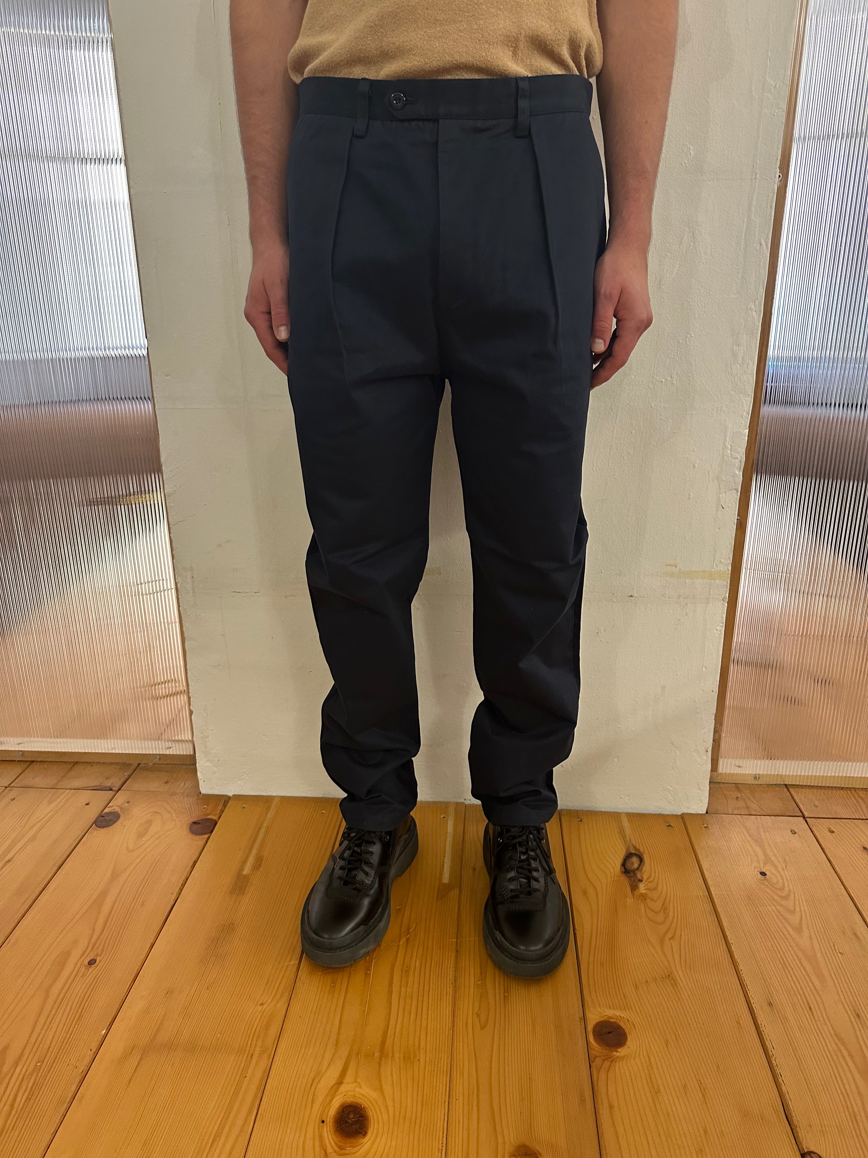 COMANCHE - CLASSIC TROUSERS - Warm Twill Cotton Navy