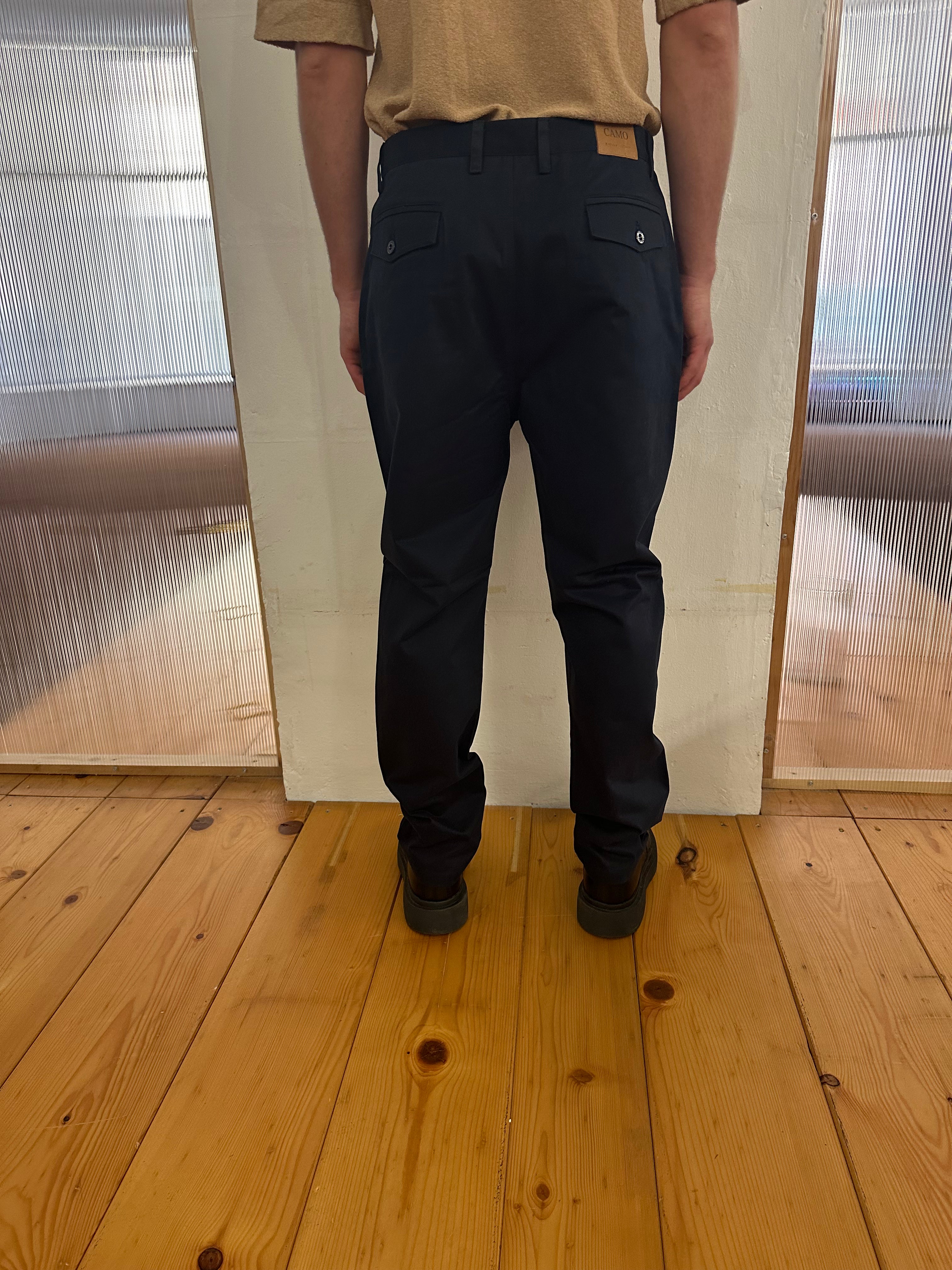 COMANCHE - CLASSIC TROUSERS - Warm Twill Cotton Navy