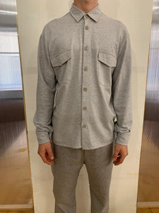 DANGLAR - OVERSHIRT - Piquet Cotton Grey