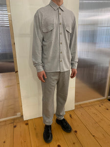 DANGLAR - OVERSHIRT - Piquet Cotton Grey