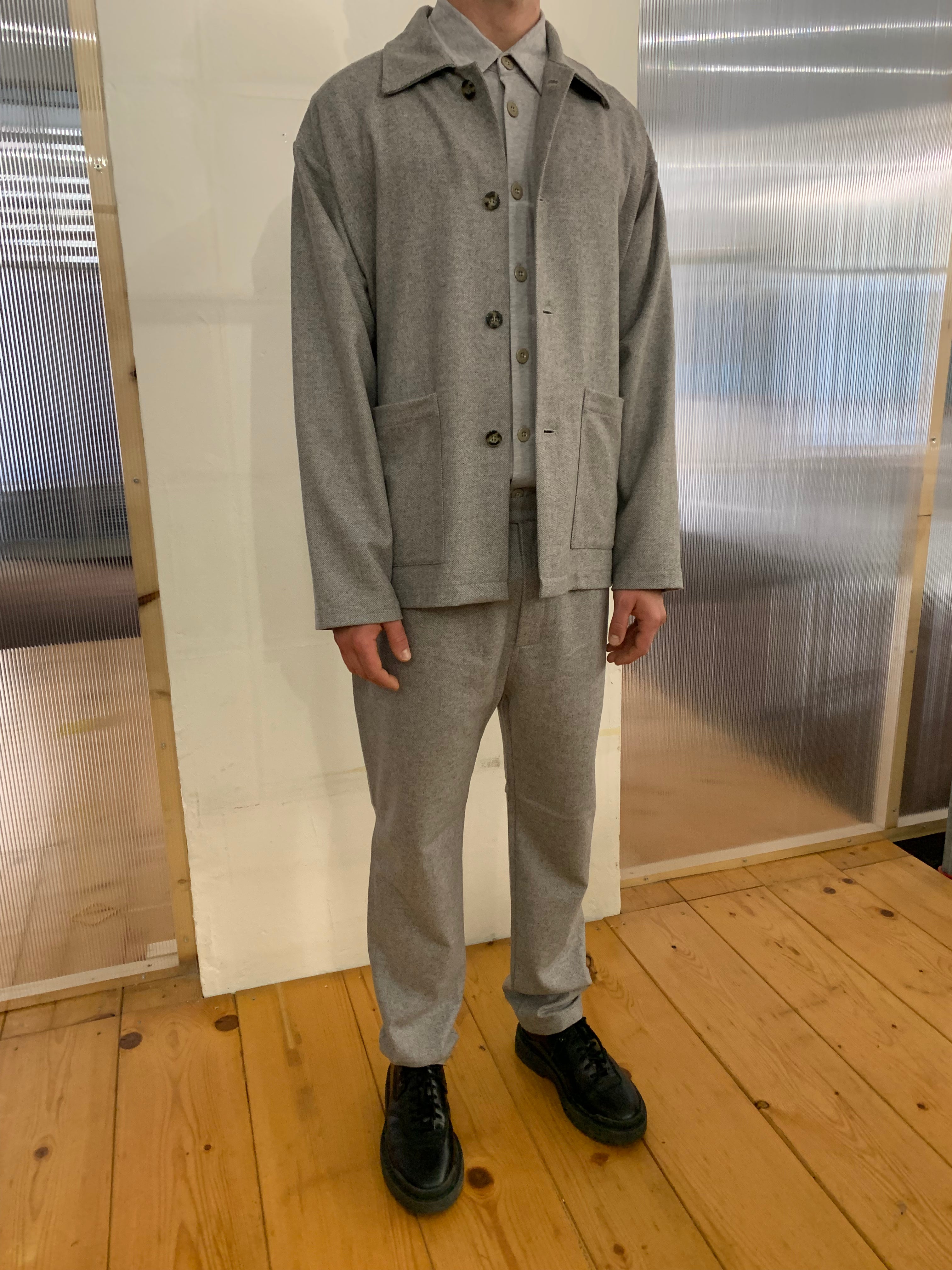 TISSERAND - AIR WIDE JACKET - Soft Wool Light Grey