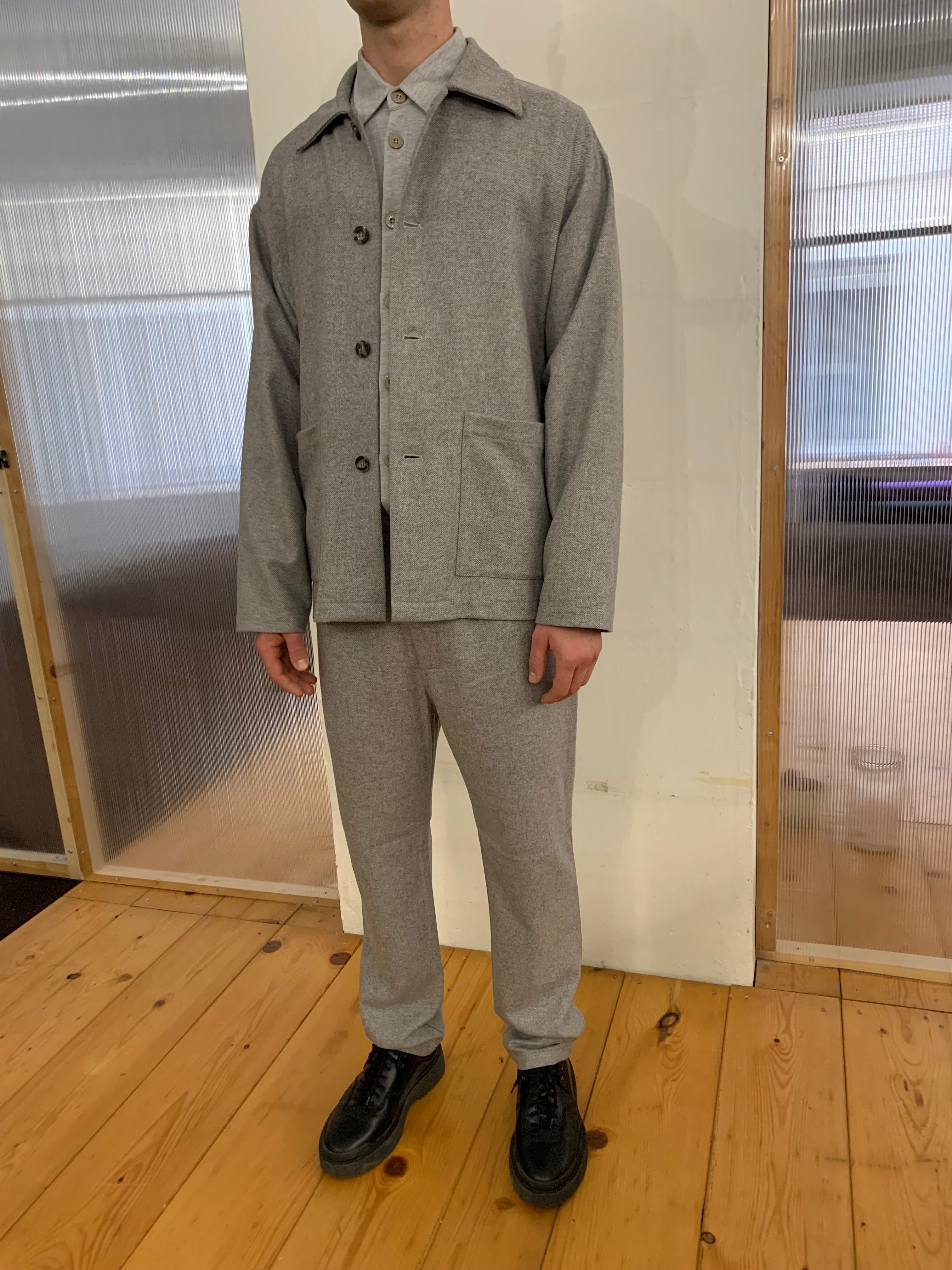 TISSERAND - AIR WIDE JACKET - Soft Wool Light Grey