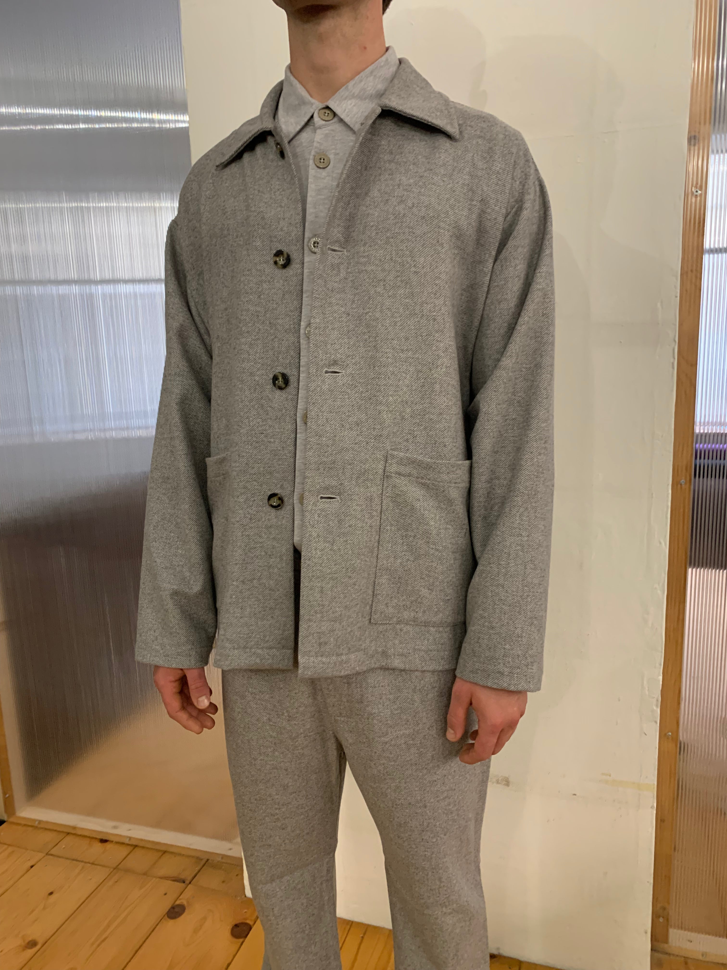TISSERAND - AIR WIDE JACKET - Soft Wool Light Grey