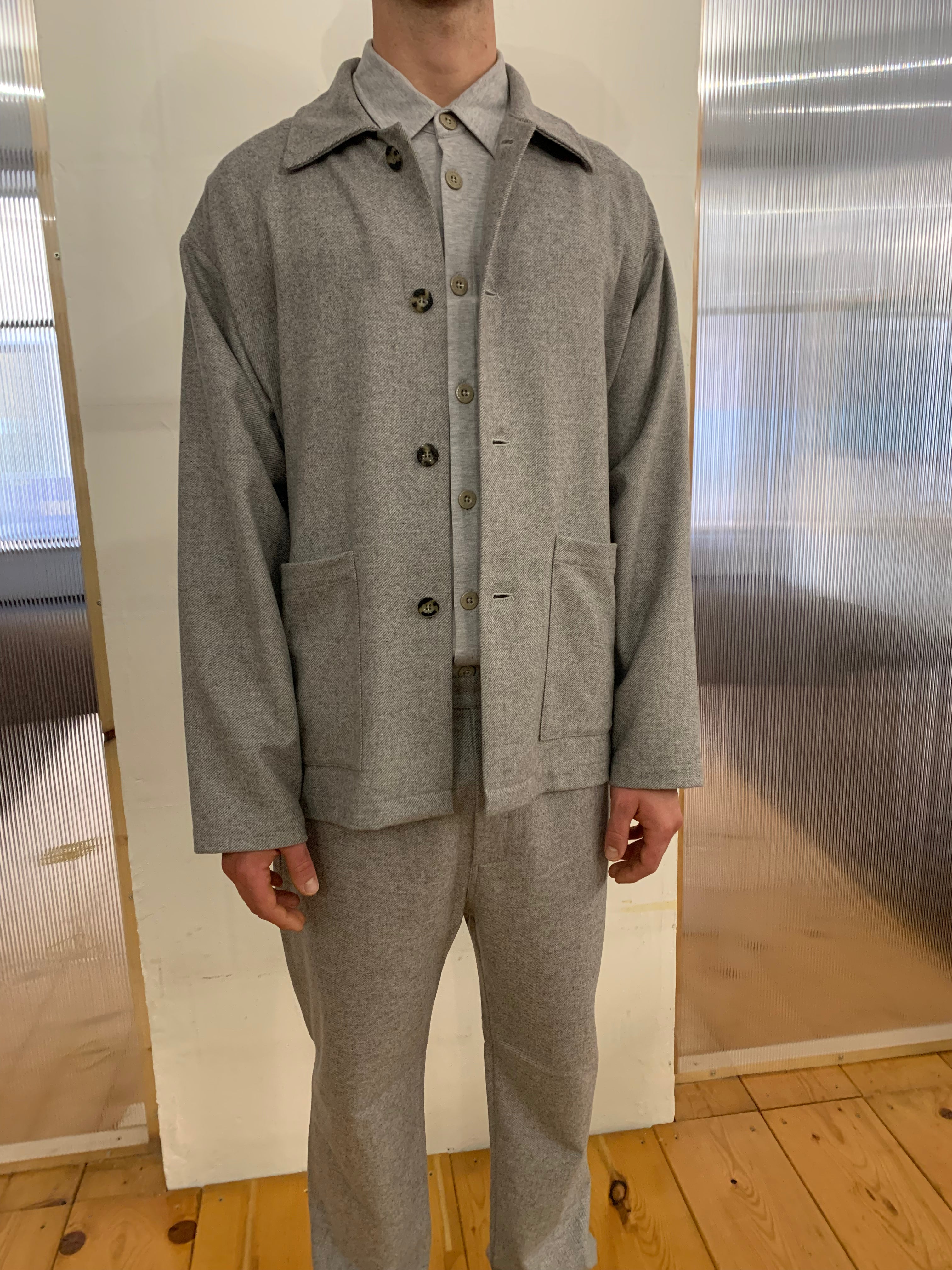 TISSERAND - AIR WIDE JACKET - Soft Wool Light Grey