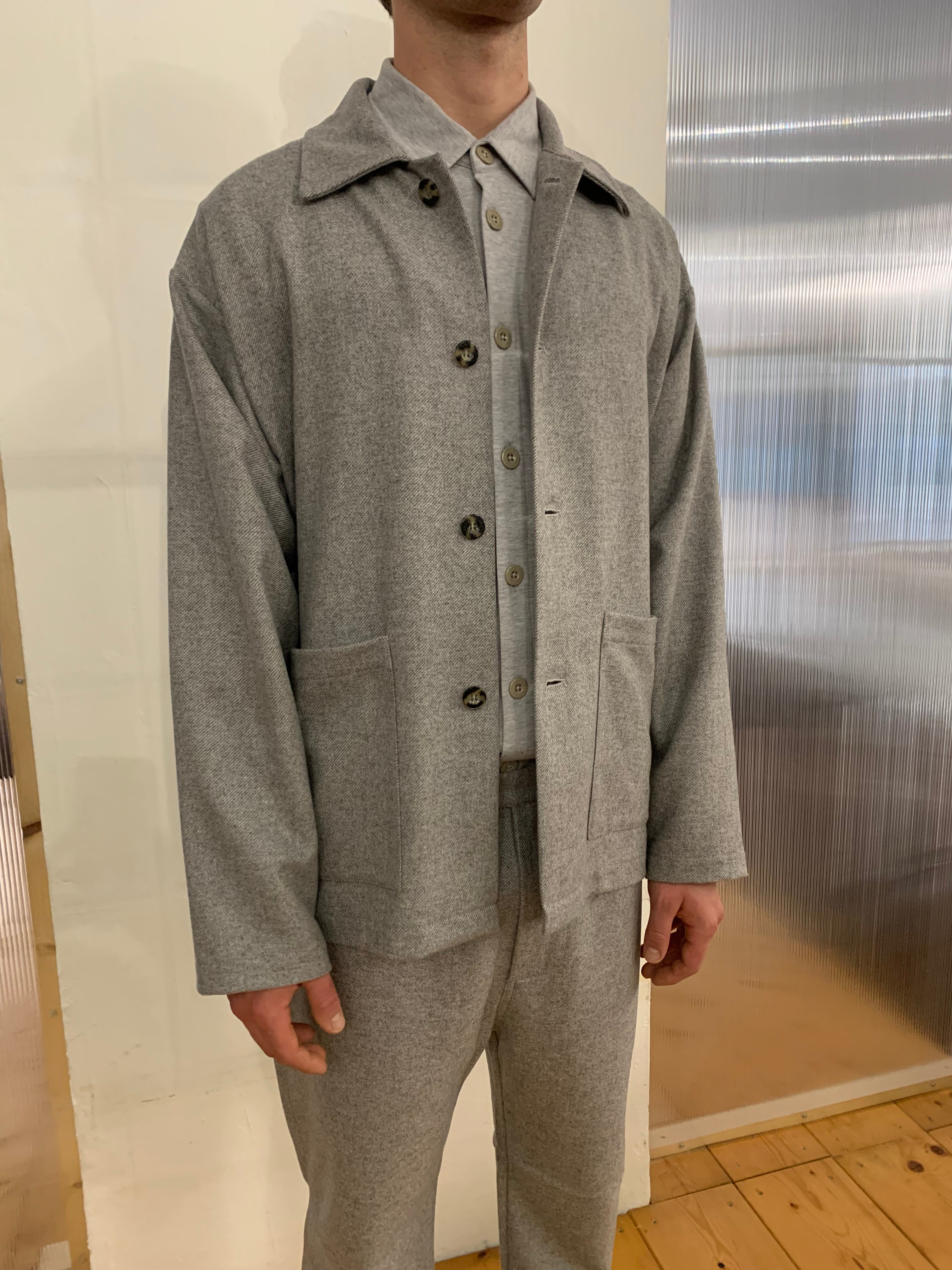 TISSERAND - AIR WIDE JACKET - Soft Wool Light Grey