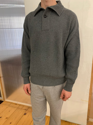THUNDERBOLT - WARM SWEATER - Cashmere-Merino Wool Extrafine Grey