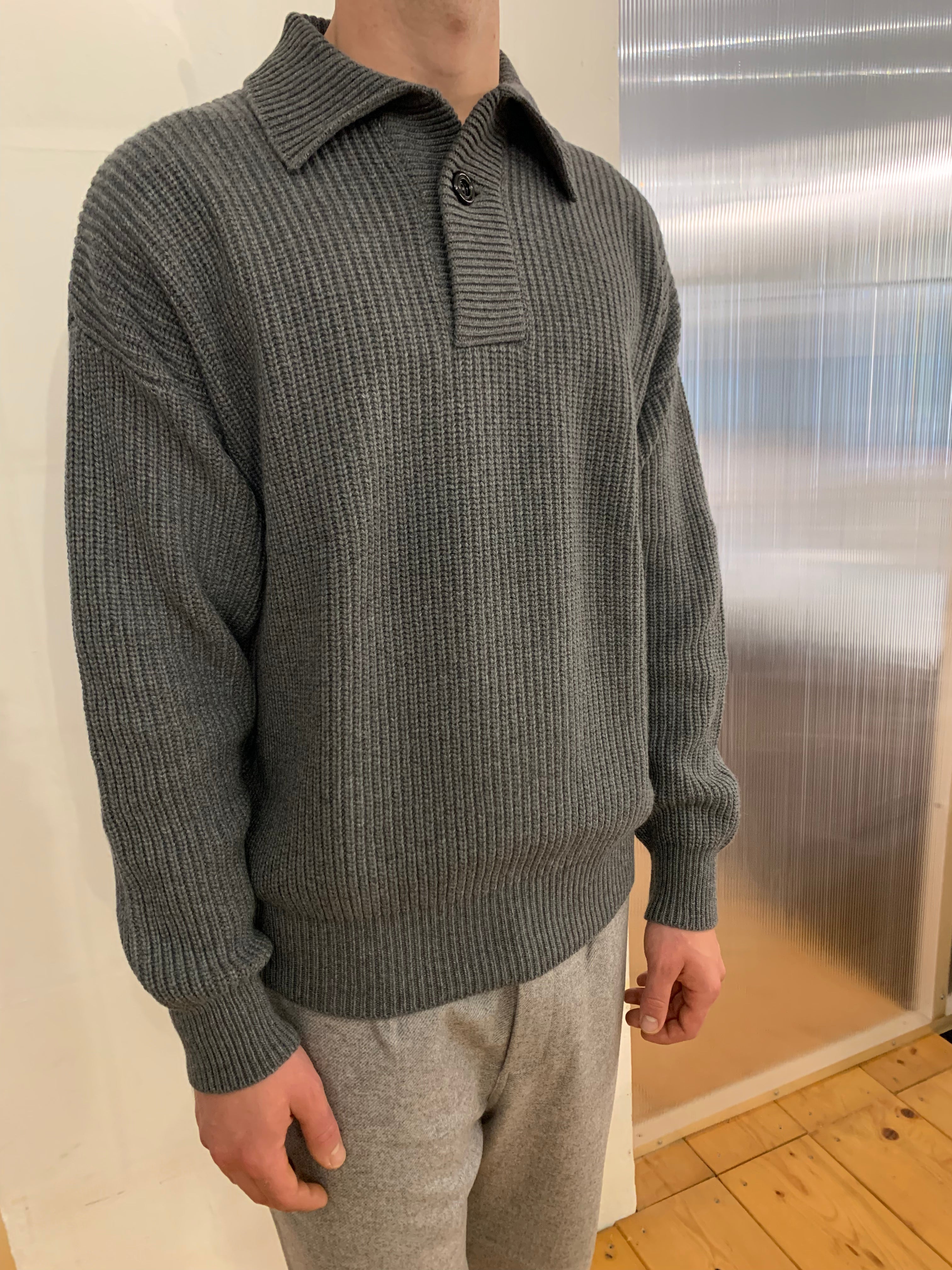 THUNDERBOLT - WARM SWEATER - Cashmere-Merino Wool Extrafine Grey
