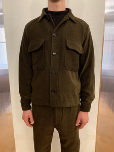 BALIO - JACKET SHIRT - Herringbone Wool Brown