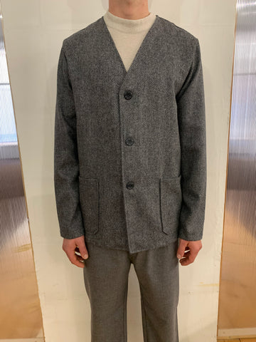 KINGSTONE - SMART JACKET - Harringbone Grey Wool
