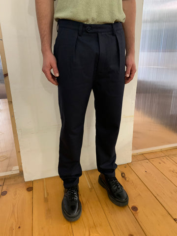 COMANCHE - CLASSIC TROUSERS - Winter Wool Navy