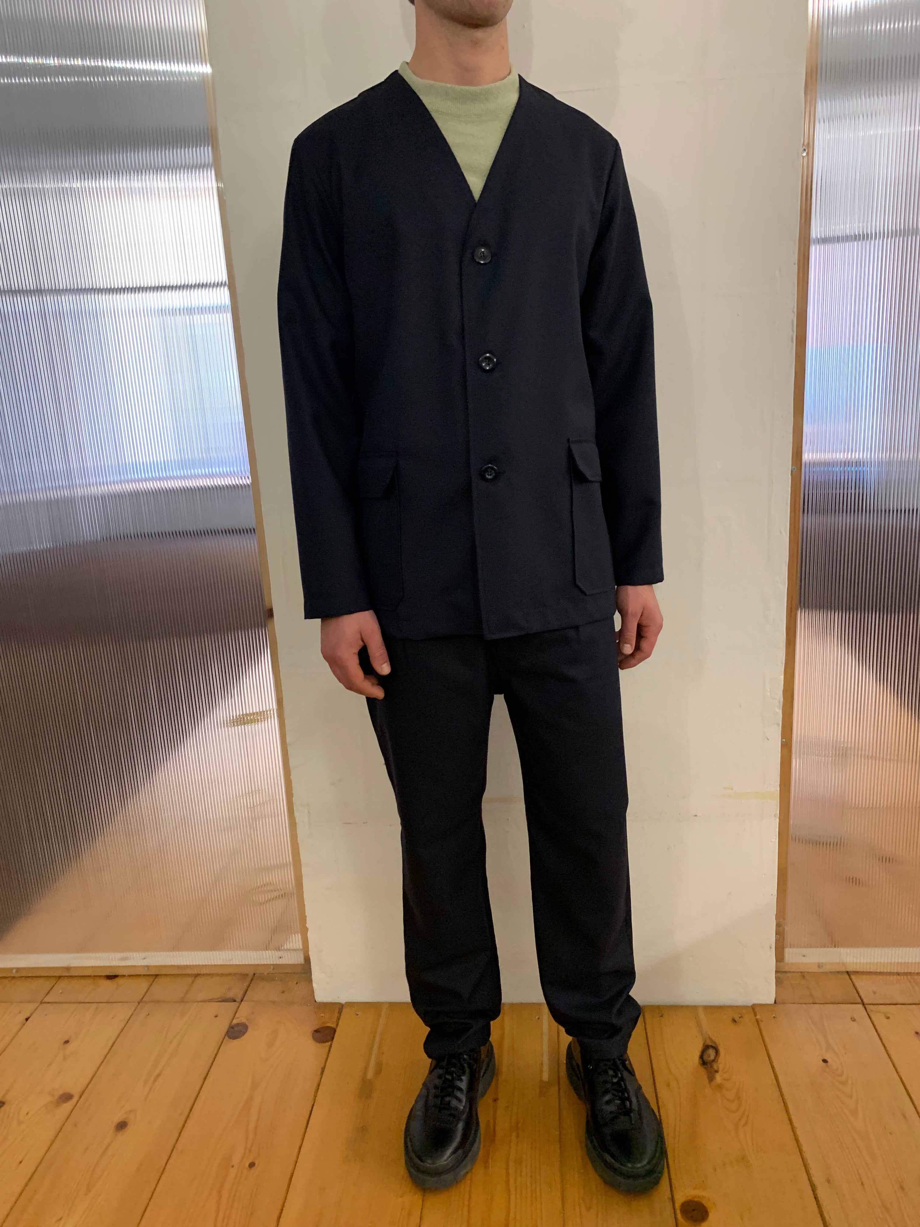 KINGSTONE - SMART JACKET - Navy Merino Wool
