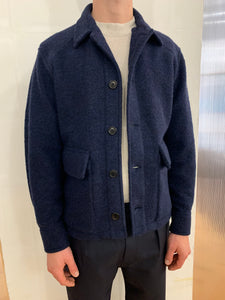 BROTHER OF BALIO - JACKET SHIRT - Boiled H.Wool Navy
