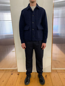 BROTHER OF BALIO - JACKET SHIRT - Boiled H.Wool Navy