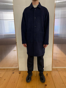 WAYNE RIBOT - NEW AIR WIDE COAT - Boiled H.Wool Navy