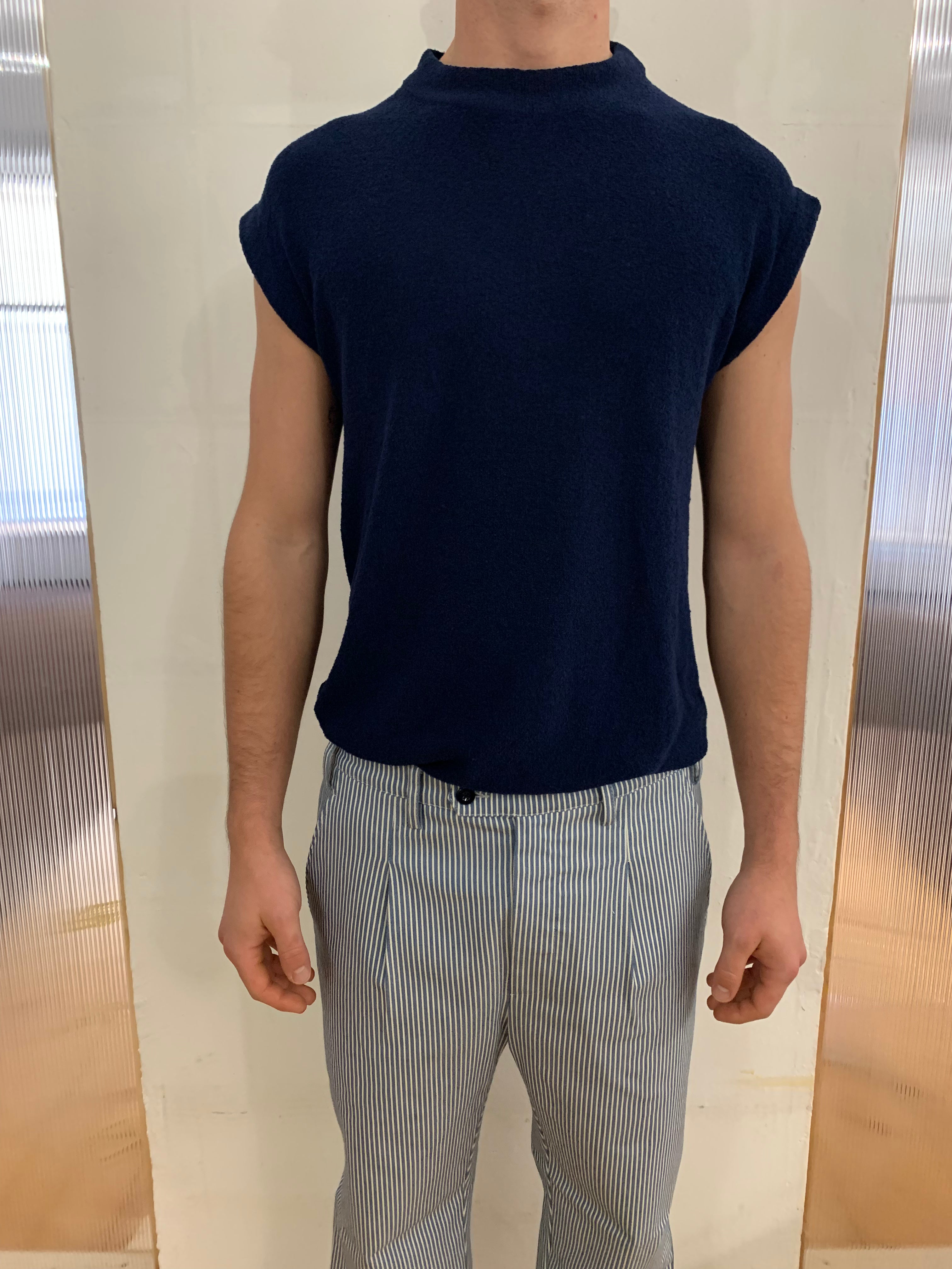 SUNNY - KNIT T-SHIRT - Super Boucle' Navy