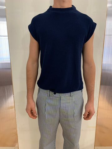 SUNNY - KNIT T-SHIRT - Super Boucle' Navy