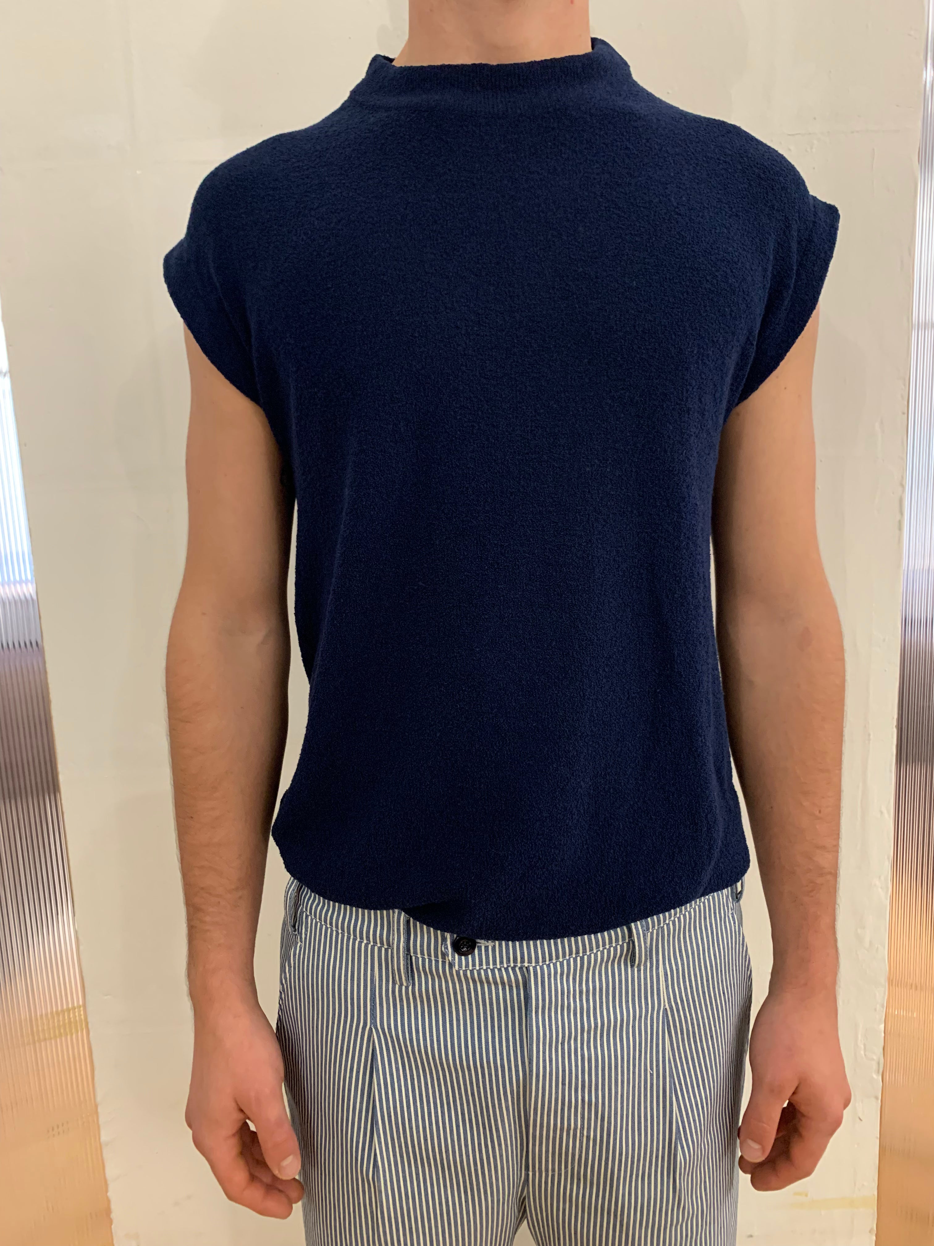 SUNNY - KNIT T-SHIRT - Super Boucle' Navy