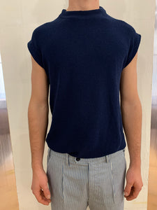 SUNNY - KNIT T-SHIRT - Super Boucle' Navy