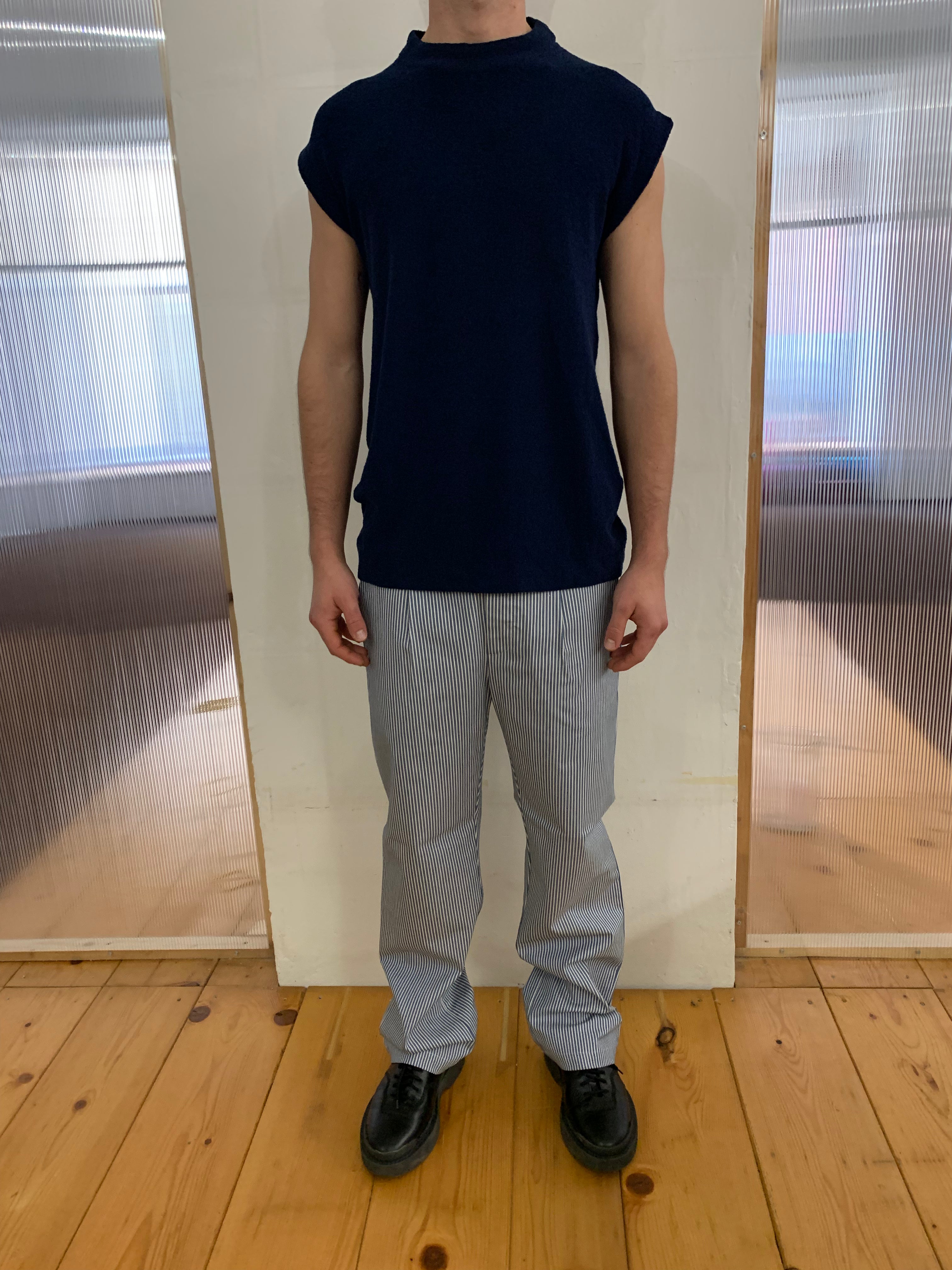 SUNNY - KNIT T-SHIRT - Super Boucle' Navy