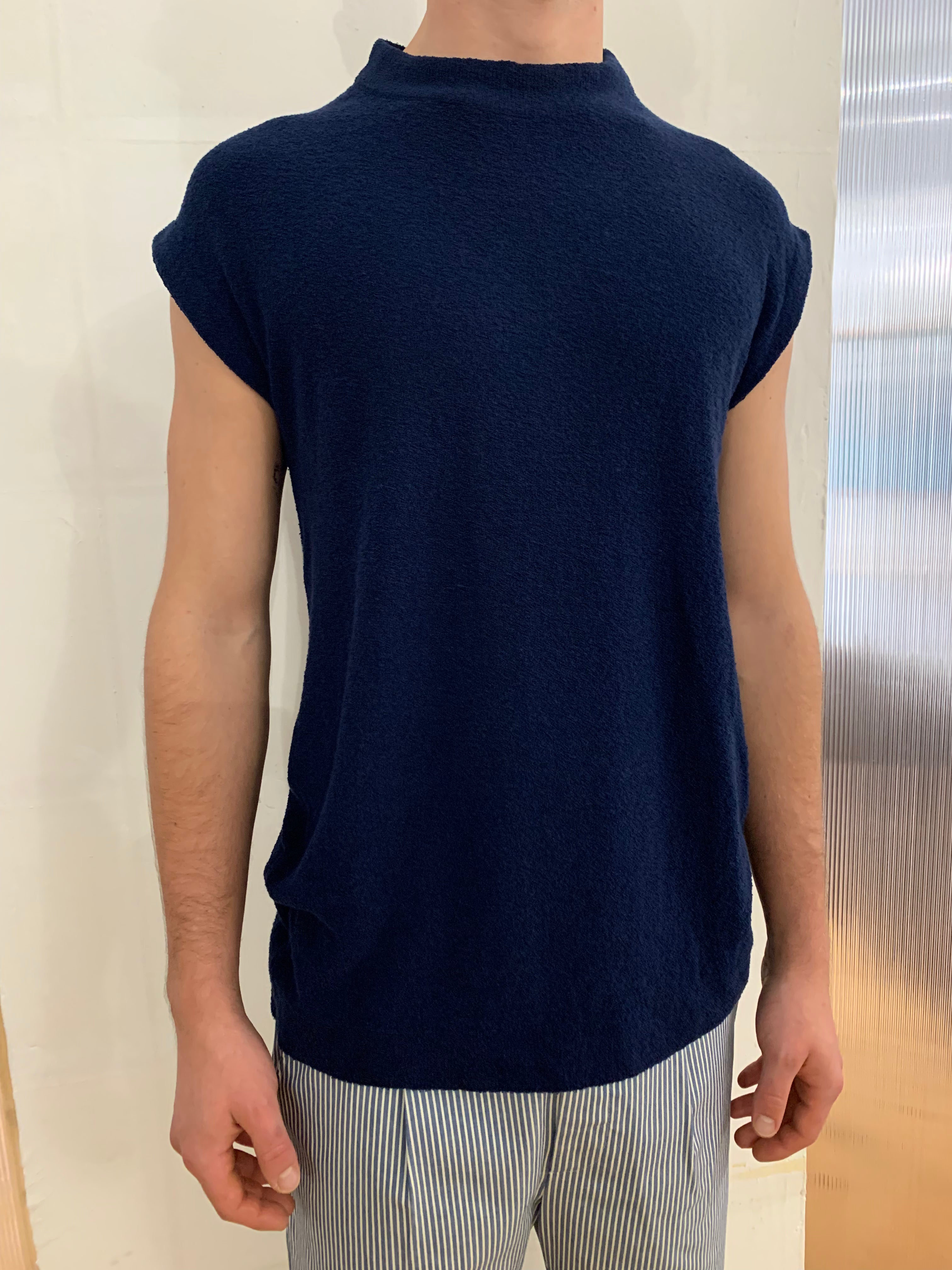 SUNNY - KNIT T-SHIRT - Super Boucle' Navy
