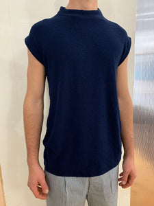 SUNNY - KNIT T-SHIRT - Super Boucle' Navy