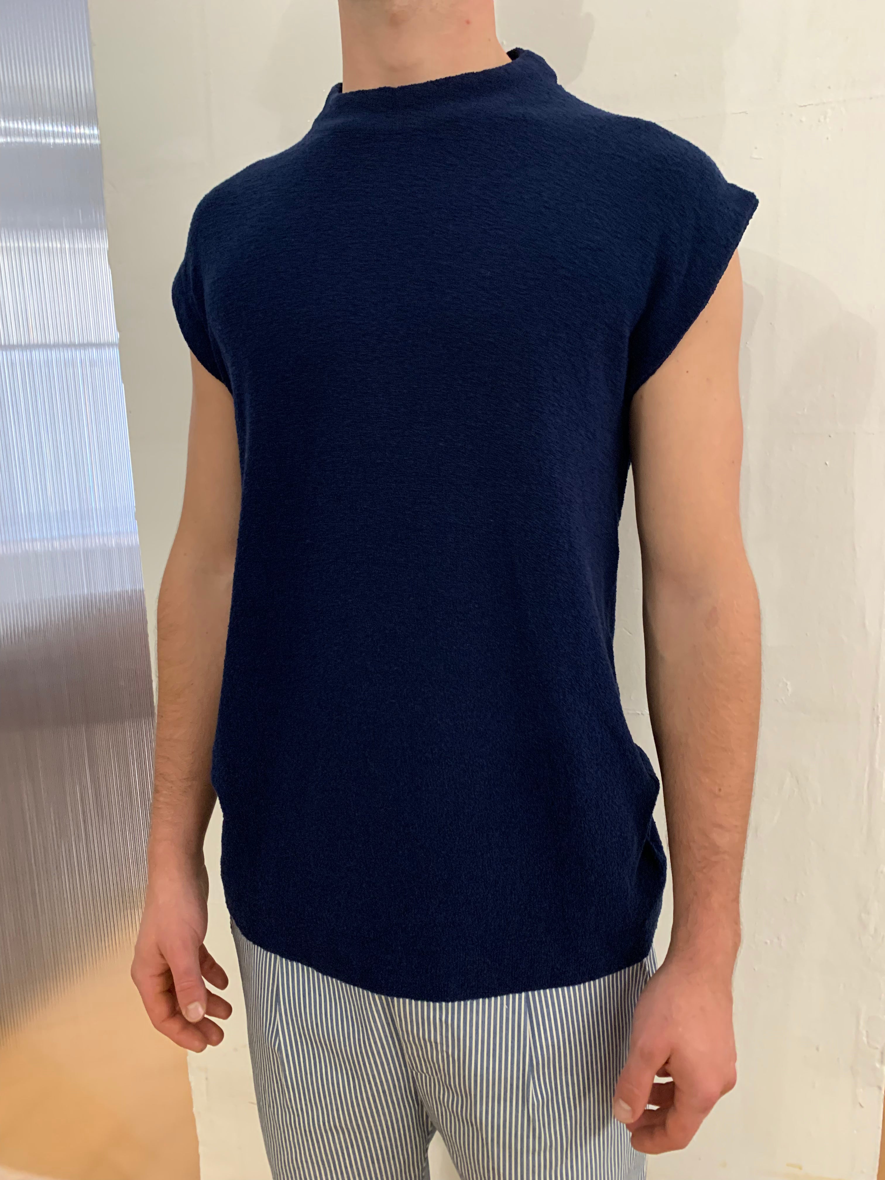 SUNNY - KNIT T-SHIRT - Super Boucle' Navy