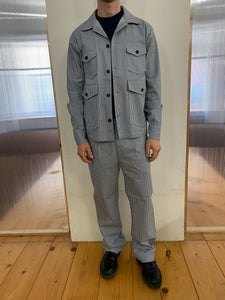 ARCHER – NEW LIMA 4X4 JACKET - Cotton Indaco Stripe Navy